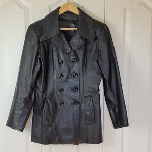Leather Ranch Double Breasted Vintage Leather Jacket